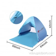 Automatic Pop Up Instant Portable Outdoors Beach Tent with Curtain, UV Protection Sun Shelter